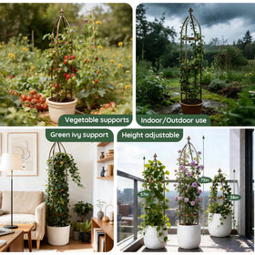 ROOLLYA weather-resistant epoxy-coated trellis withstands outdoor conditions.