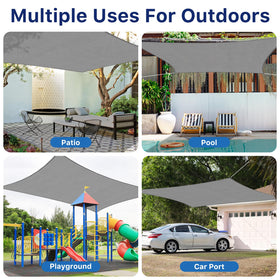 RoomHacks modern grey shade enhances outdoor ambiance and comfort.