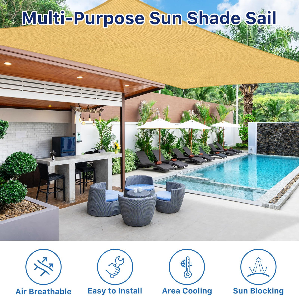 RoomHacks UV-protective fabric ensures breathable shade for sunny days