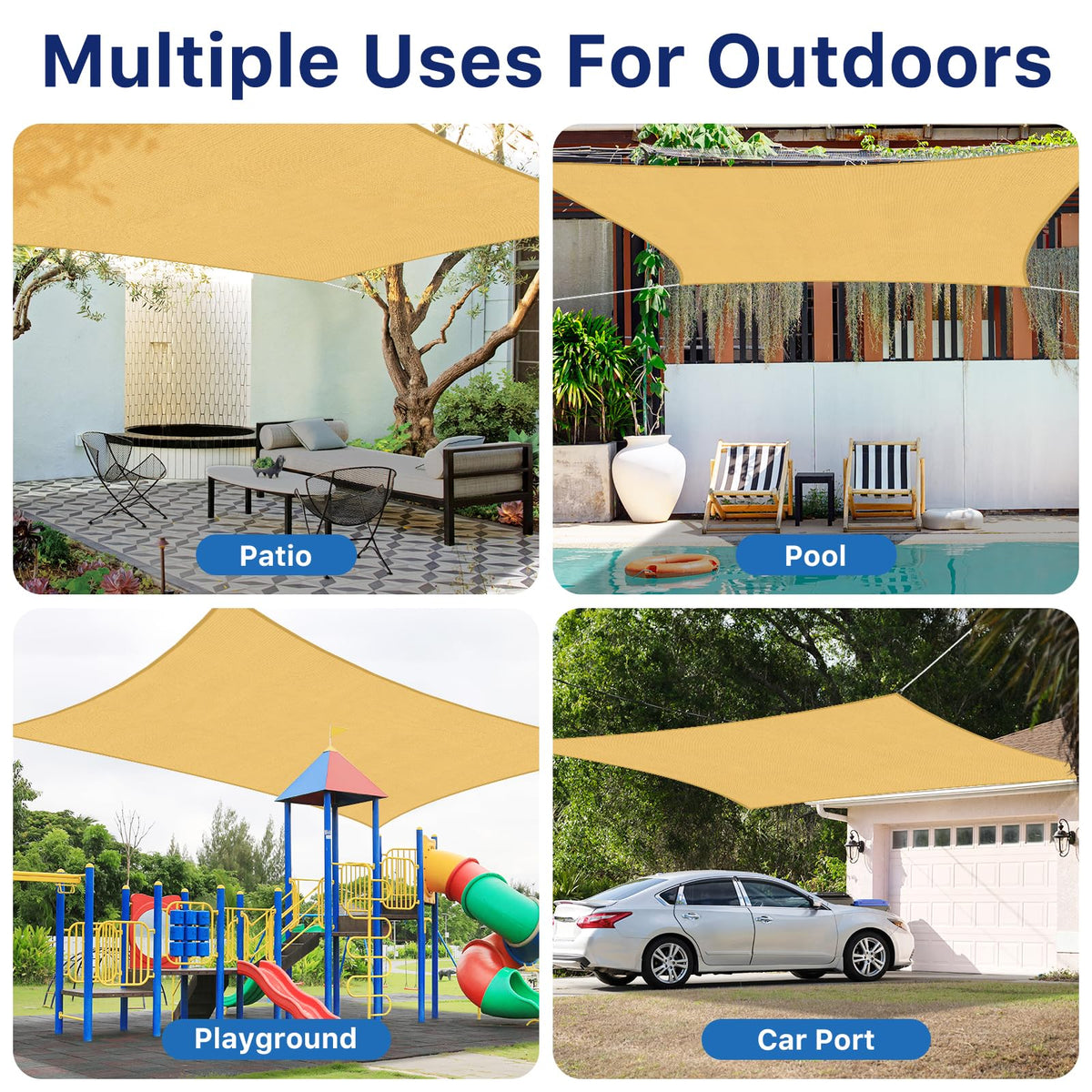 RoomHacks versatile shade sail fits patios, gardens, decks, and more