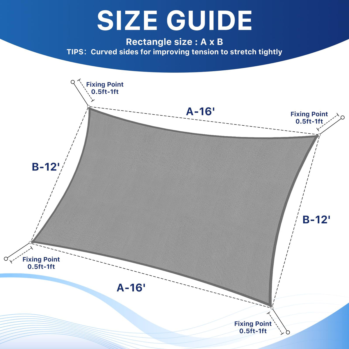 RoomHacks UV protection shade sail outdoors for cool shade.