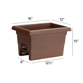 Root & Vessel Countryside Rail Planter with drainage plugs ready for easy watering