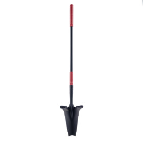 Root Slayer RS225 long-handle serrated shovel in action for efficient digging