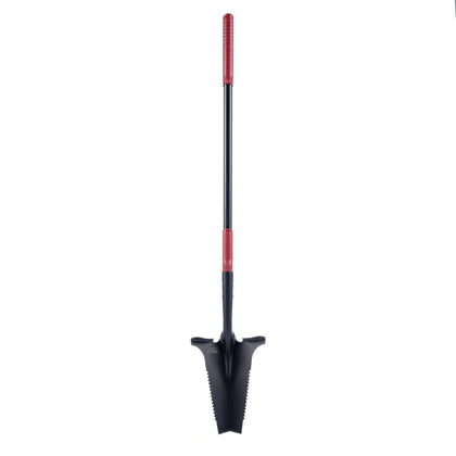 Root Slayer RS225 long-handle serrated shovel in action for efficient digging