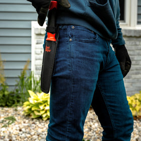 Root Slayer in action weeding and root removal in garden beds