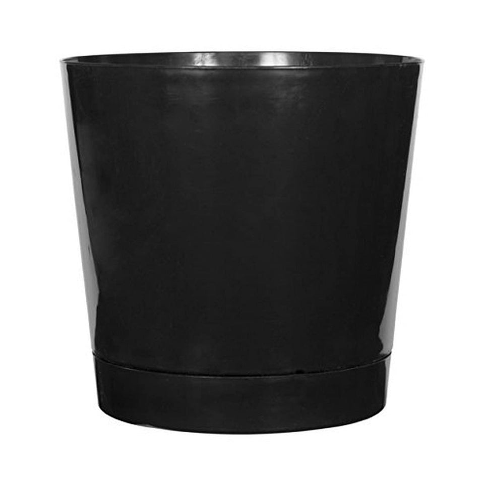 Root & Vessel Majestic full depth cylinder pot in glossy black elevates spaces