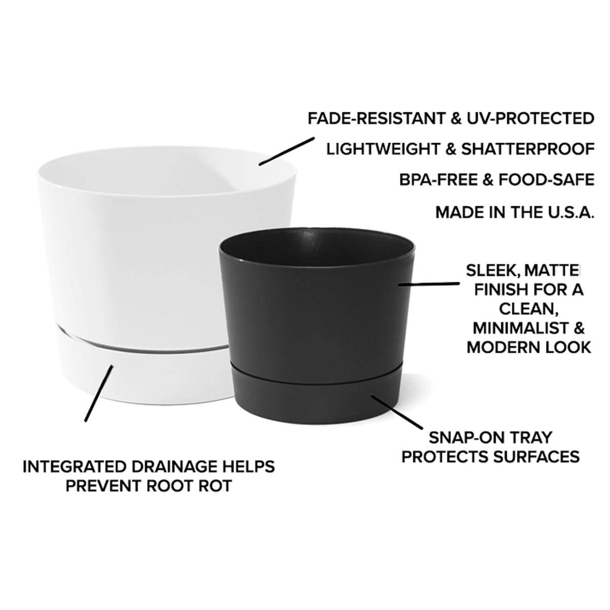 Root & Vessel Majestic made in USA from recyclable plastic for durable use.