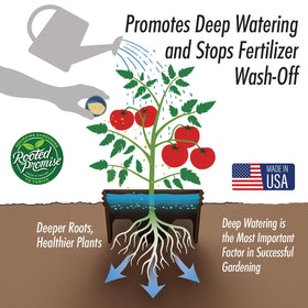 Rooted Promise 7-inch ring with drip irrigation port for precise watering