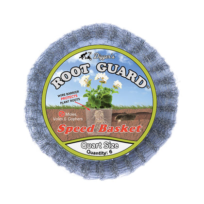 RootGuard Digger’s 1-Quart Basket in use shields roots during planting.