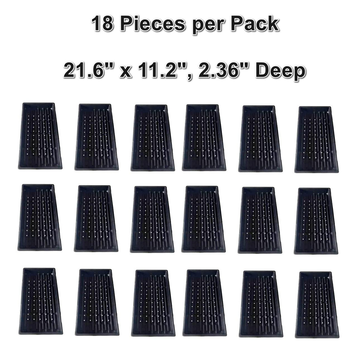 RooTrimmer 1020 seedling tray showcases heat-absorbing black plastic for faster growth.