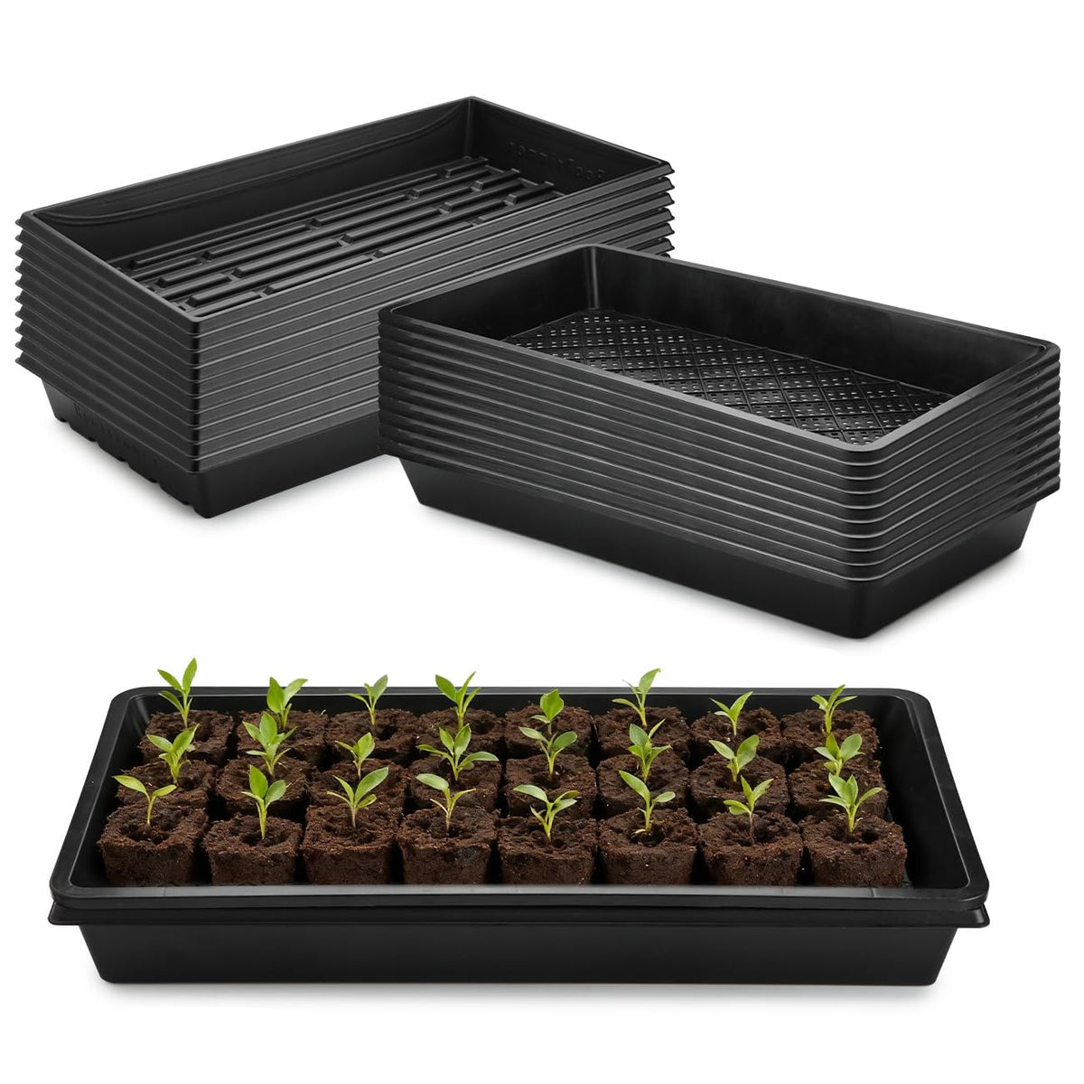 RooTrimmer 1020 mesh-bottom tray enhances drainage for healthy microgreens.