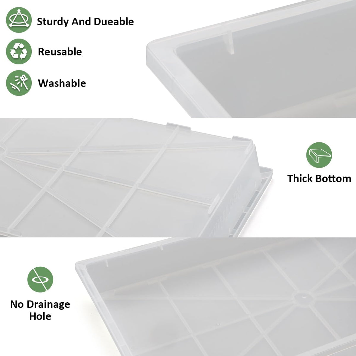RooTrimmer 1020 trays measure 21.3 by 10.9 inches