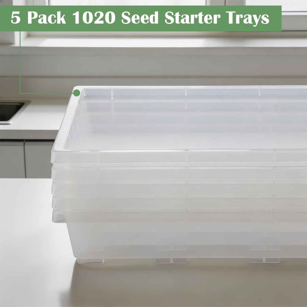 RooTrimmer 1020 trays ready to hold seed starting mix and small pots