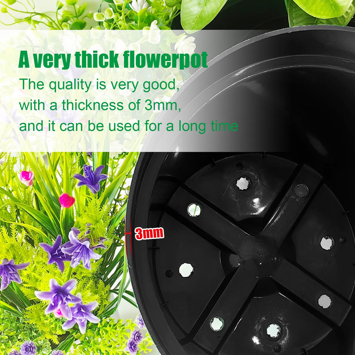 RooTrimmer pot ready for indoor and outdoor use on balconies and patios