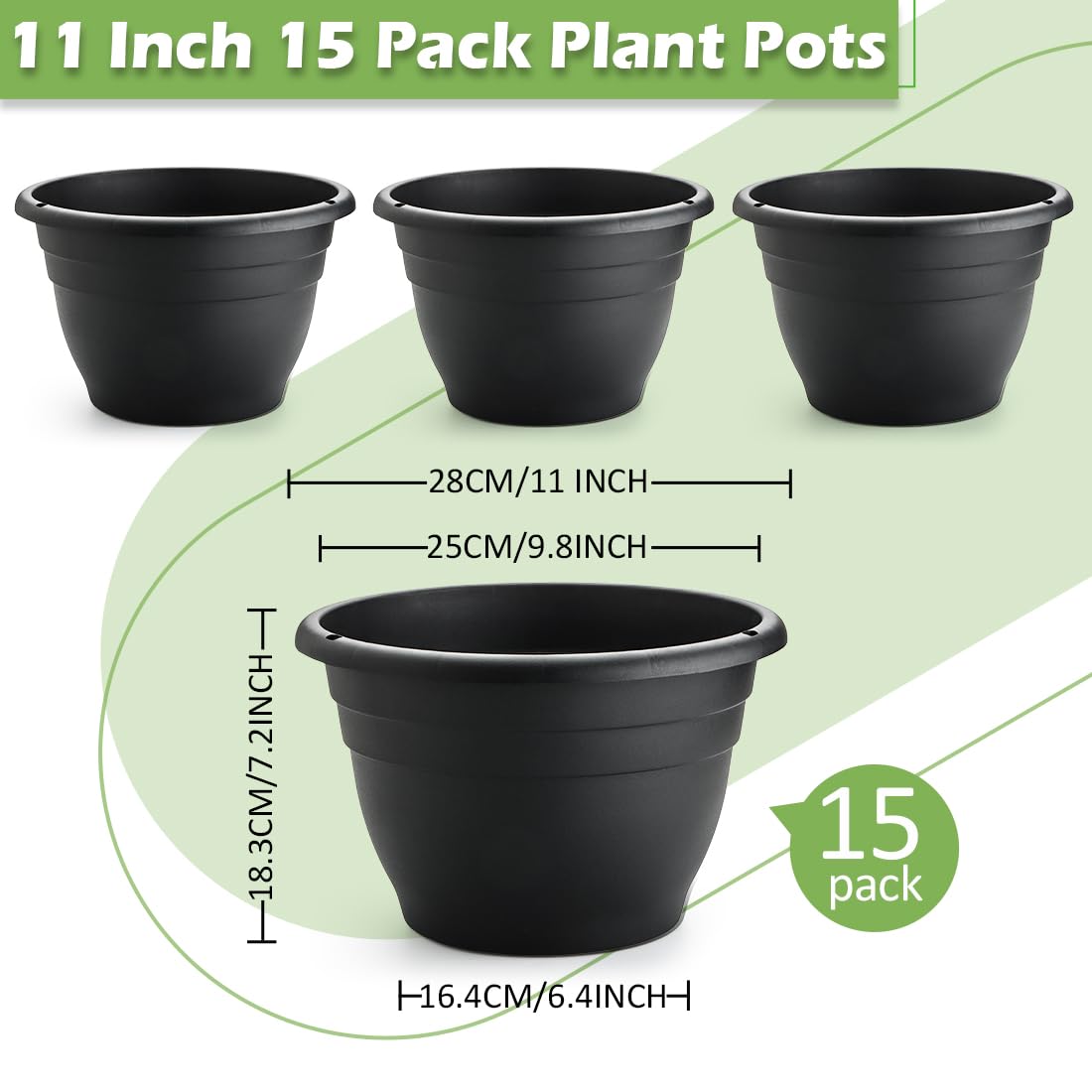 RooTrimmer pot shows built in hanging holes for versatile balcony display.