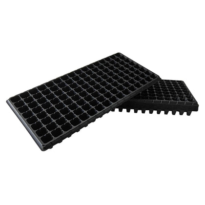 RooTrimmer 128-cell seed-starting tray with durable plastic for long-term reuse.