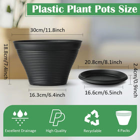 RooTrimmer 12-Inch pot with drainage holes promoting healthy root airflow