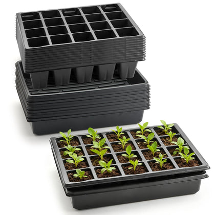 RooTrimmer 2.5-inch square pots ready for seed germination and transplanting