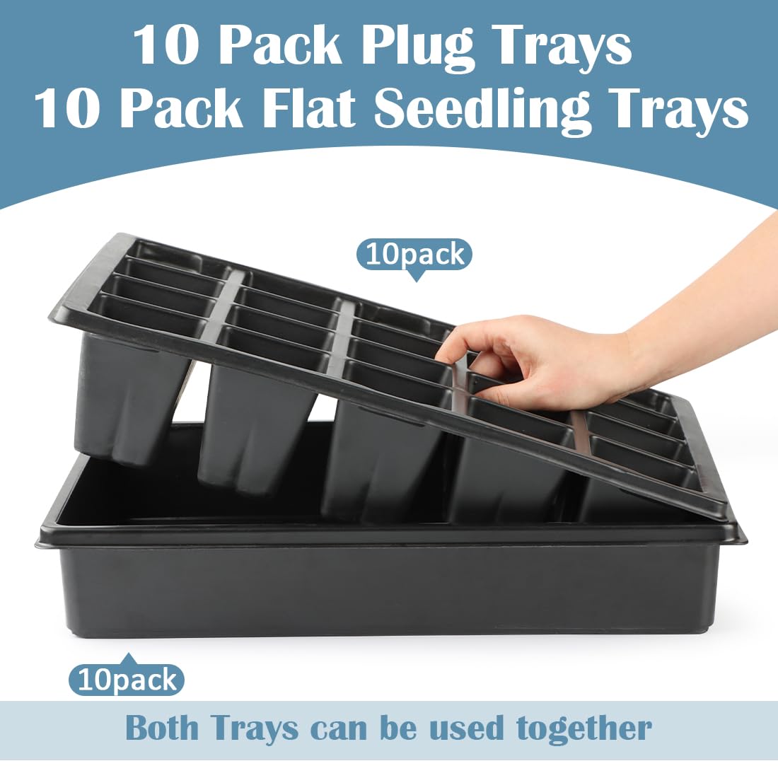 RooTrimmer 20-cell plug trays designed for independent seedlings