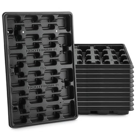 RooTrimmer 24-cell tray front view shows 3-inch pot slots ideal for seed starting.