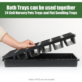 RooTrimmer 24-cell seedling flat tray, versatile for microgreens.