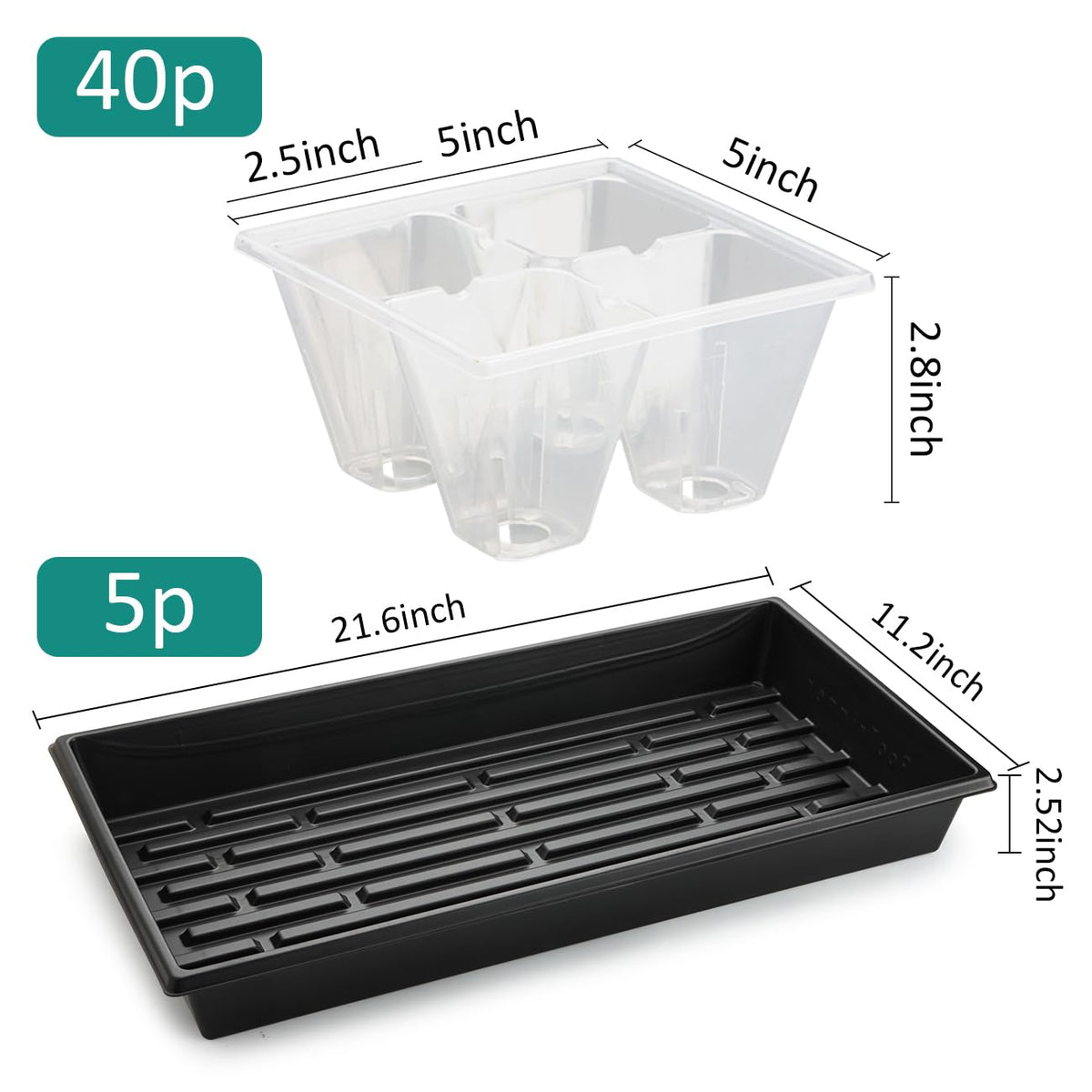 RooTrimmer 4-cell seed starter tray showing individual compartments for strong root growth.
