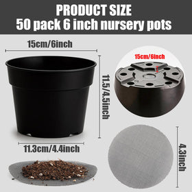 RooTrimmer 6-inch pot side view shows durable bottom and drainage.