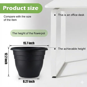 RooTrimmer six-pack black planters offer versatile indoor outdoor styling.