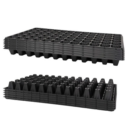 RooTrimmer 72-cell seed tray overview, showcasing durable plastic ready for reuse
