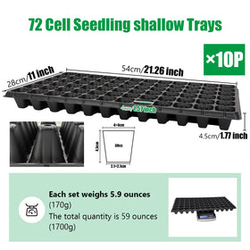 RooTrimmer 72-cell tray with thick plastic resists warping in sun