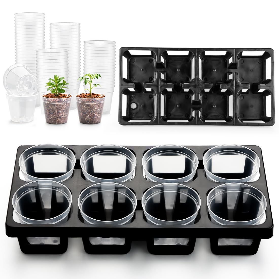 RooTrimmer 8-cell nursery tray with 10 trays for seed starting