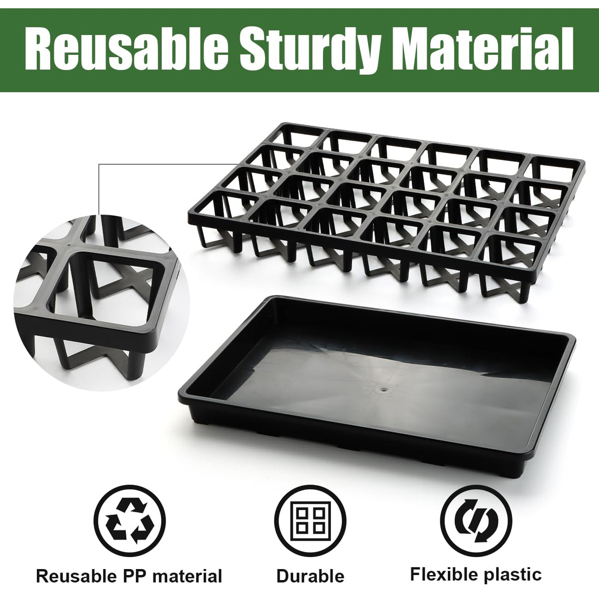 RooTrimmer BPA-free seedling trays ensure safe handling.