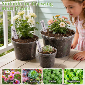 RooTrimmer 8-inch clear pot drainage holes ensure airflow and drainage.