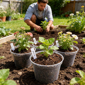 RooTrimmer 15-pack clear pots for versatile seedling starter kits.