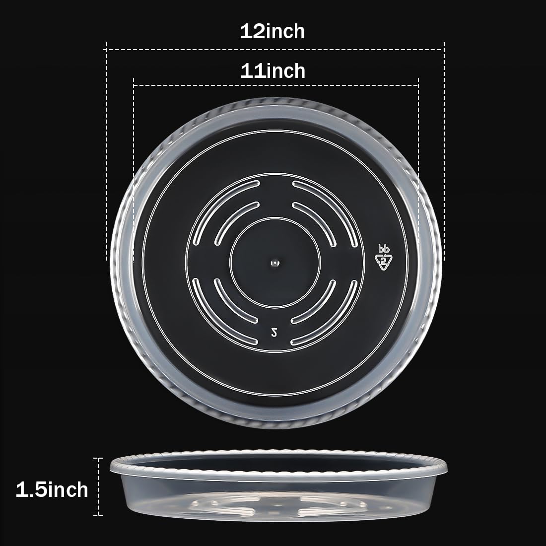 RooTrimmer clear water catch tray 12-inch protects floors while watching moisture