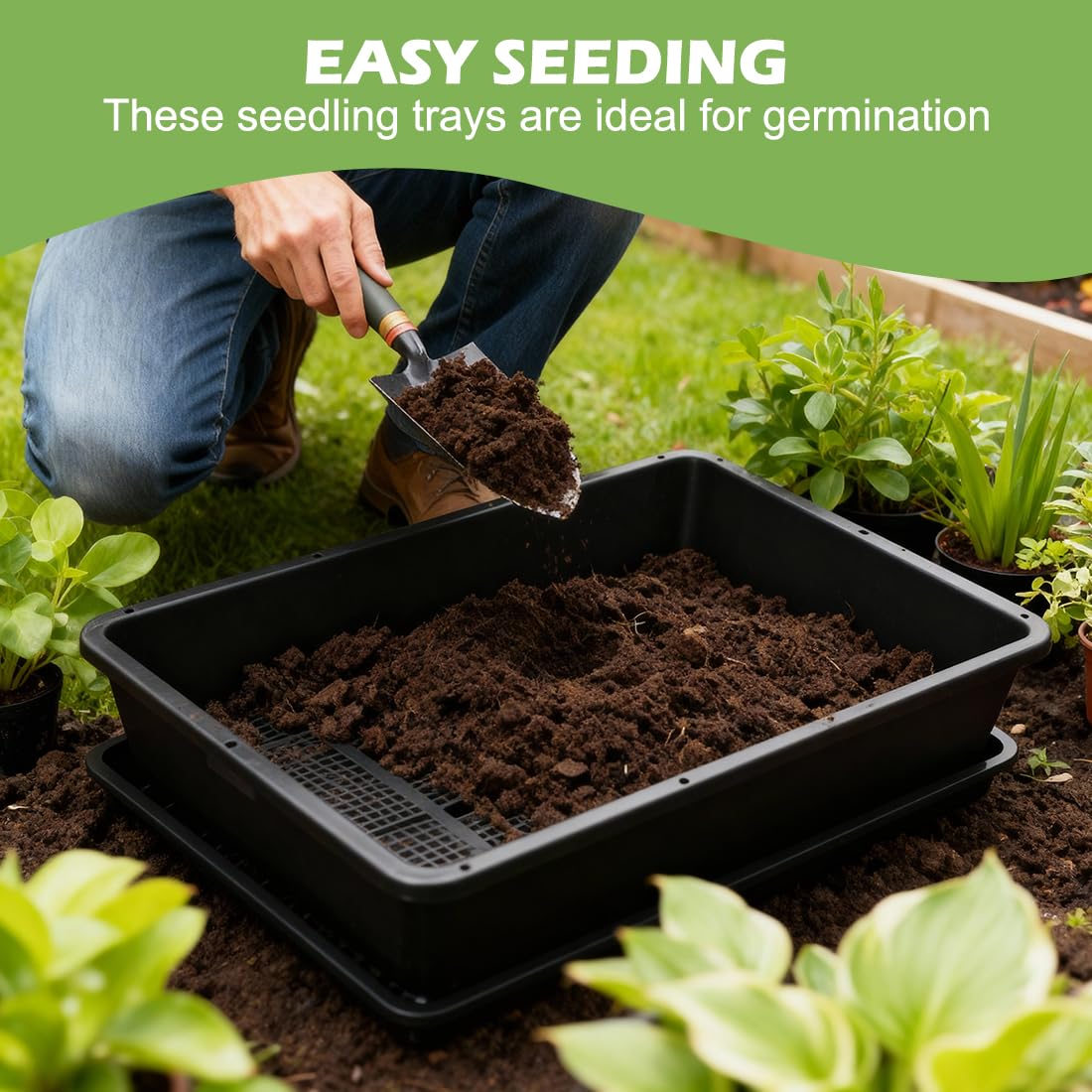 RooTrimmer compact lightweight tray ready for indoor gardening
