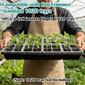 Trays fit standard 1020 trays for easy propagation setup