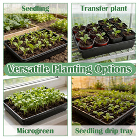 RooTrimmer versatile tray adapts to heat mats and soil blocks.