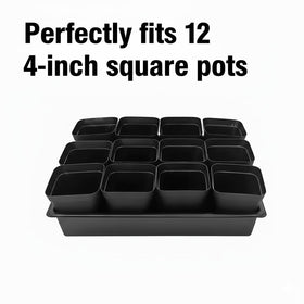 RooTrimmer deeper-tray design prevents spills during transport