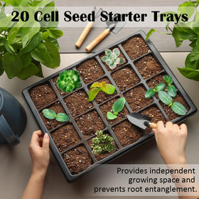 RooTrimmer compact 15x11 inch trays for space-saving seed starting