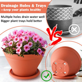RooTrimmer drainage holes closeup red helps healthy roots and drainage