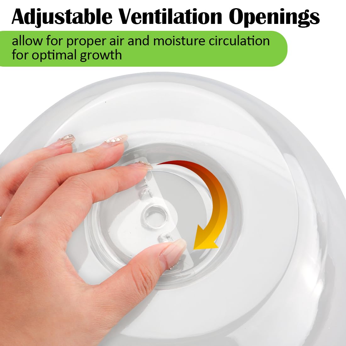 RooTrimmer durable plastic cloche withstands outdoor use and returns to shape after pressure