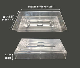 Durable RooTrimmer seed starter dome protecting young sprouts with uniform warmth.