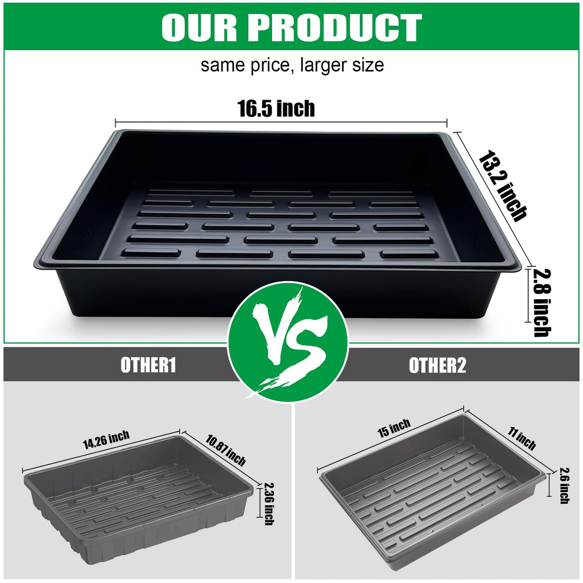 RooTrimmer durable PS seedling tray for long-term reuse in gardens