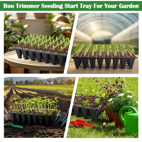 RooTrimmer easy-to-use trays simplify plant removal and transplanting.