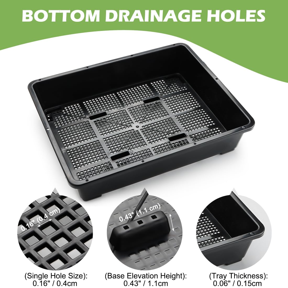 RooTrimmer elevated seedling tray showing raised base for air circulation