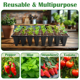 RooTrimmer extra-deep 4.33-inch cells support longer roots and taller transplants.