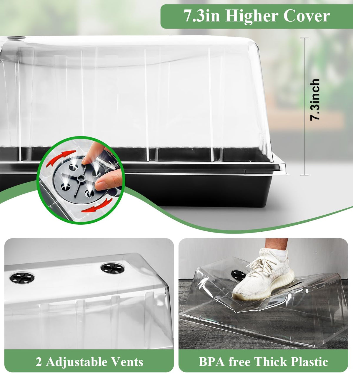 RooTrimmer germination setup for indoor seed starting and propagation.