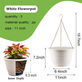 RooTrimmer hanging planters drainage hole enables simple water management