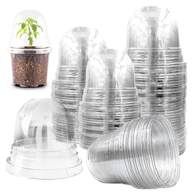 RooTrimmer humidity dome for 4-inch pots supports even moisture and light for seedlings
